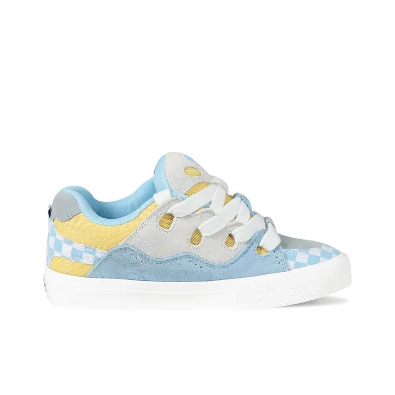 Opp France Blue White And Yellow Contrasting Fashionable Unisex Casual Shoes