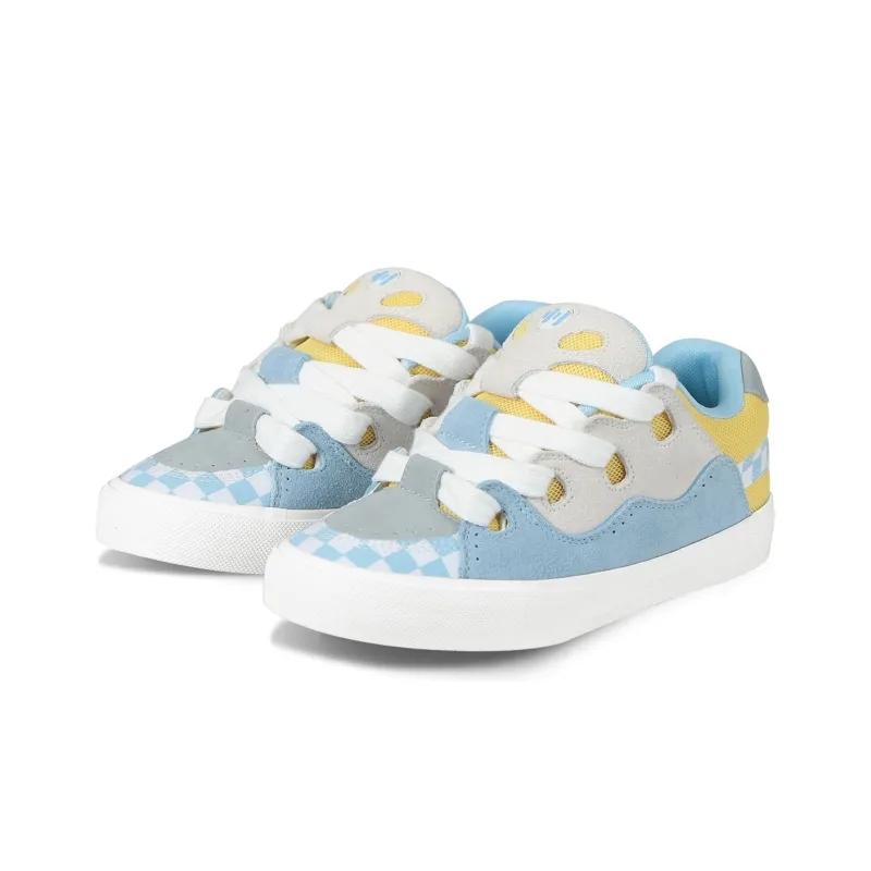 Opp France Blue White And Yellow Contrasting Fashionable Unisex Casual Shoes