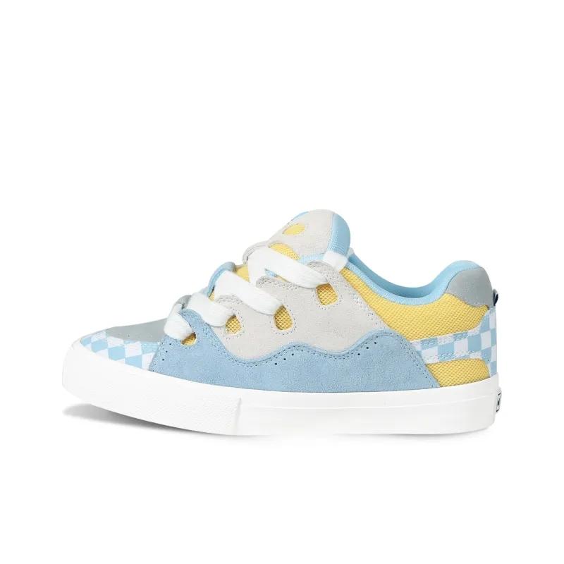 opp france Blue white and yellow contrasting fashionable unisex casual shoes