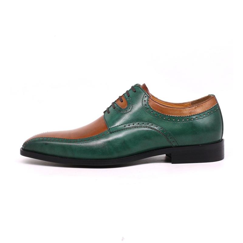 opp france British Brogue Engraved Colorblock Oxfords