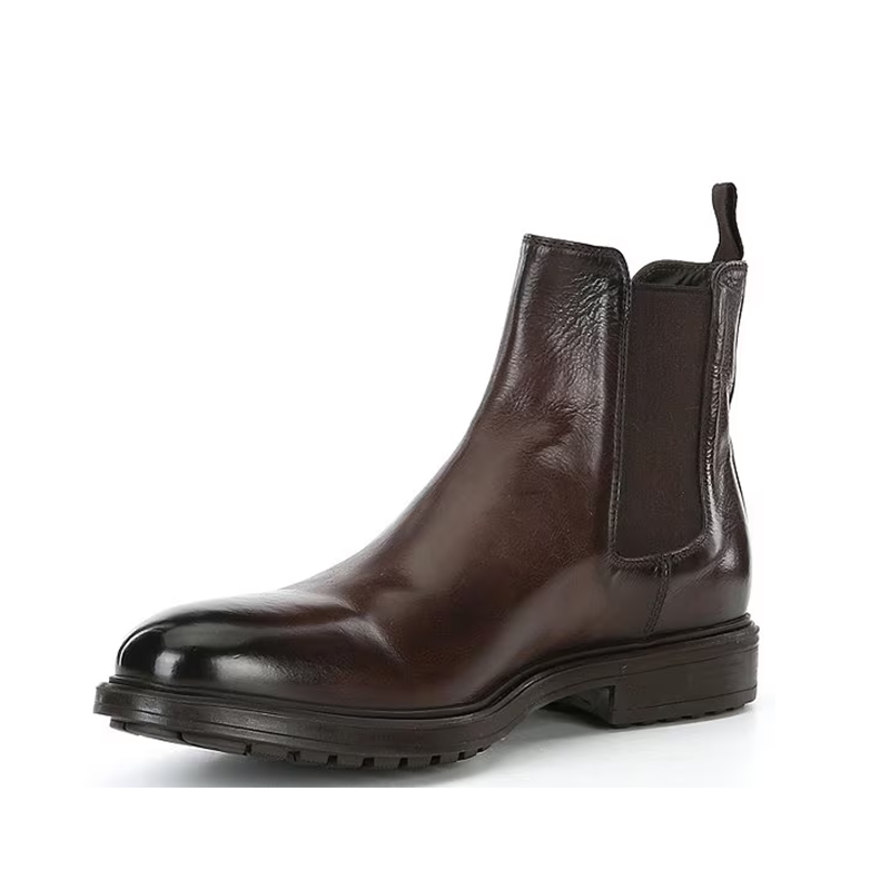 Opp France Brown High Top Business Pointed Toe Martin Boots Men’s Boots