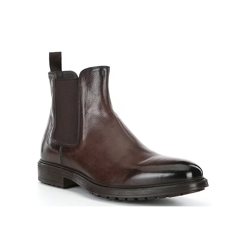 opp france Brown high top business pointed toe Martin boots men’s boots