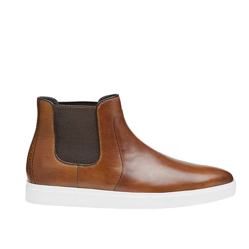 Opp France Brown High Top Elastic Band Martin Boots Men’s Boots