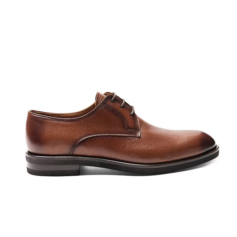 Opp France Brown Lace-up Retro Business Men’s Leather Shoes