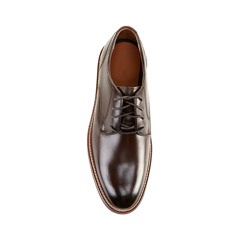 Opp France Brown Retro Lace-up Thick-soled Casual Men’s Leather Shoes