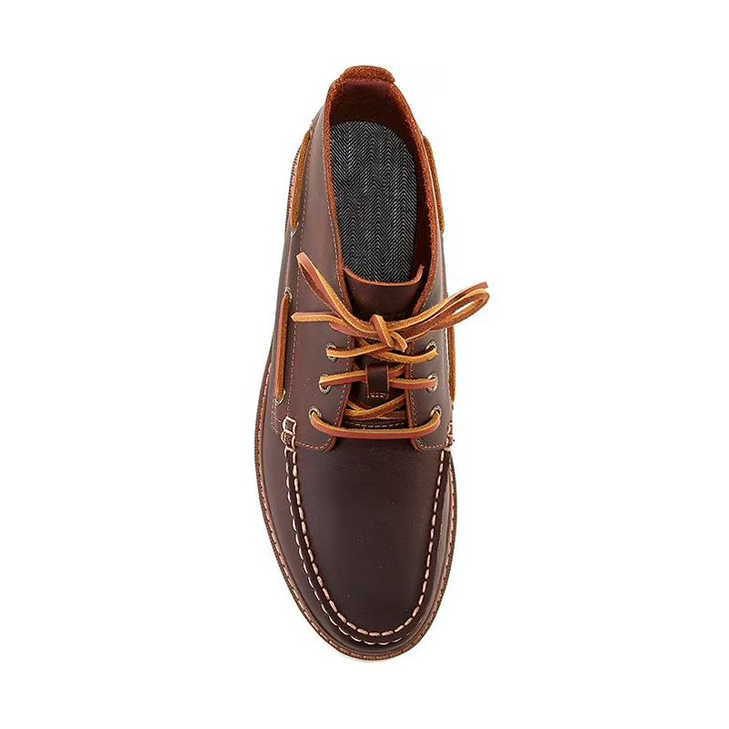 Opp France Brown Retro Lace-up Trendy Men’s Casual Shoes Short Boots