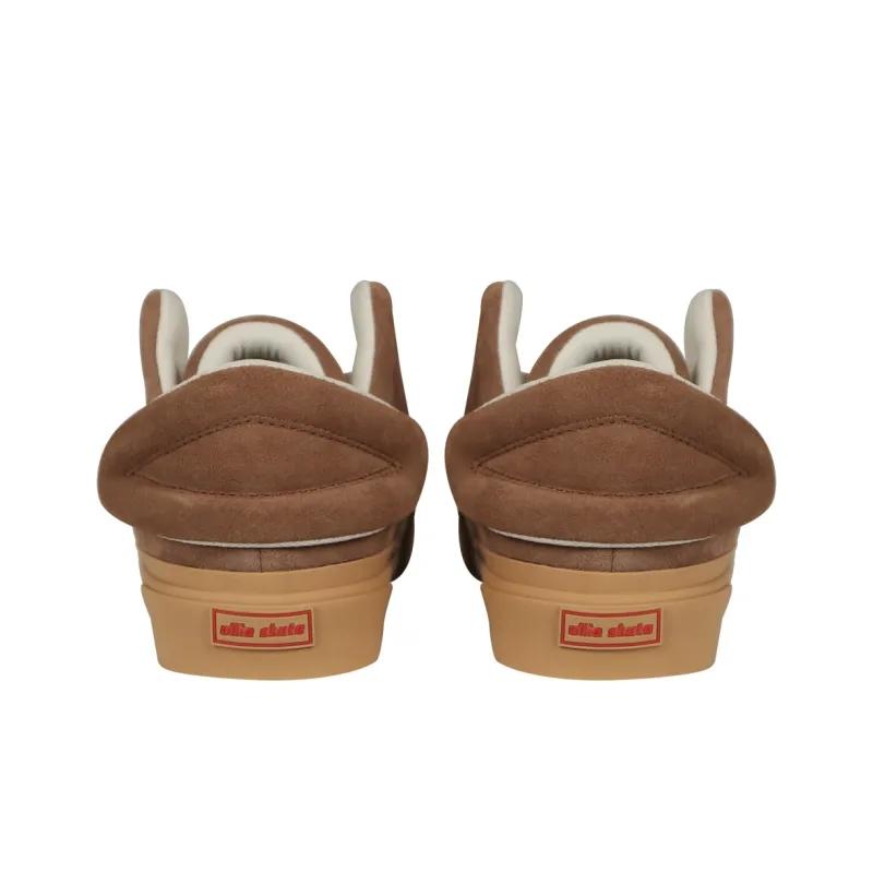 Opp France Brown Retro Low Top Velcro Lace Up Casual Shoes For Both Men And Women