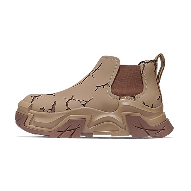 opp france Brown trendy brand leather handsome leather unisex fashionable men’s shoes cowhide boots