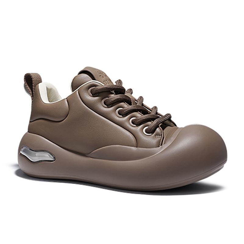 Opp France Caramel Color Trendy Low-top Men’s Height-enhancing Casual Shoes All-match Bread Shoes