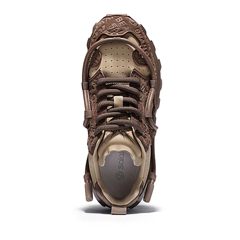 Opp France Caramel Retro Niche Sports Unisex Shoes Thick Soled Versatile Casual Shoes