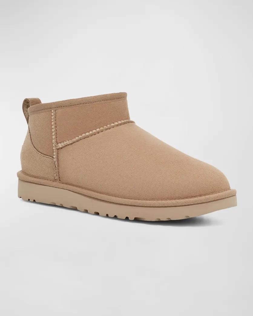 Opp France Chestnut High Top Suede Ankle Boots Snow Boots Women Warm Cotton Shoes