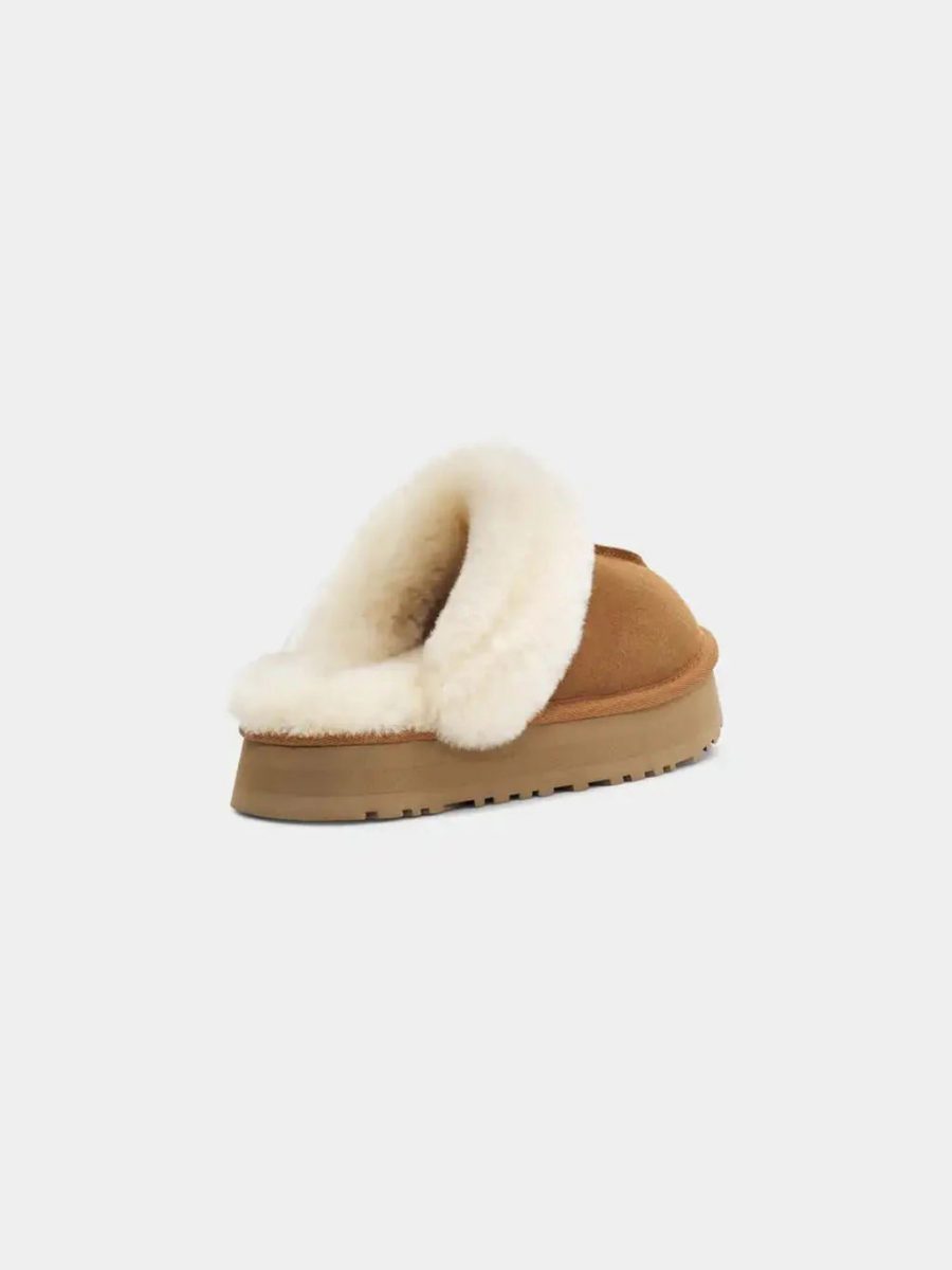Opp France Chestnut Velvet Warm Thick-soled Women’s Cotton Slippers