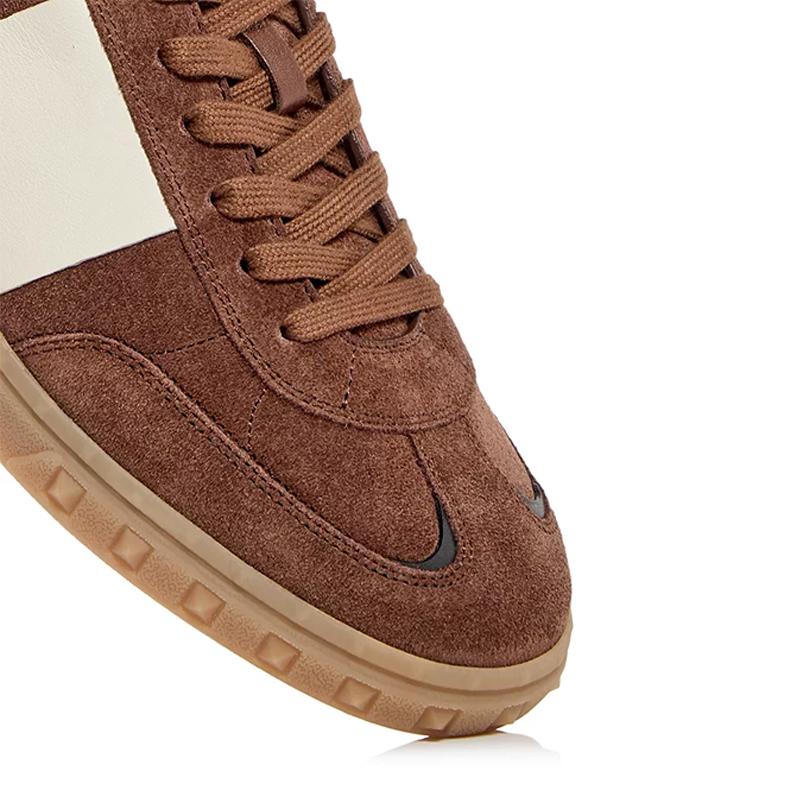 Opp France Chocolate Retro Low-top Lace-up Suede Men’s Casual Shoes