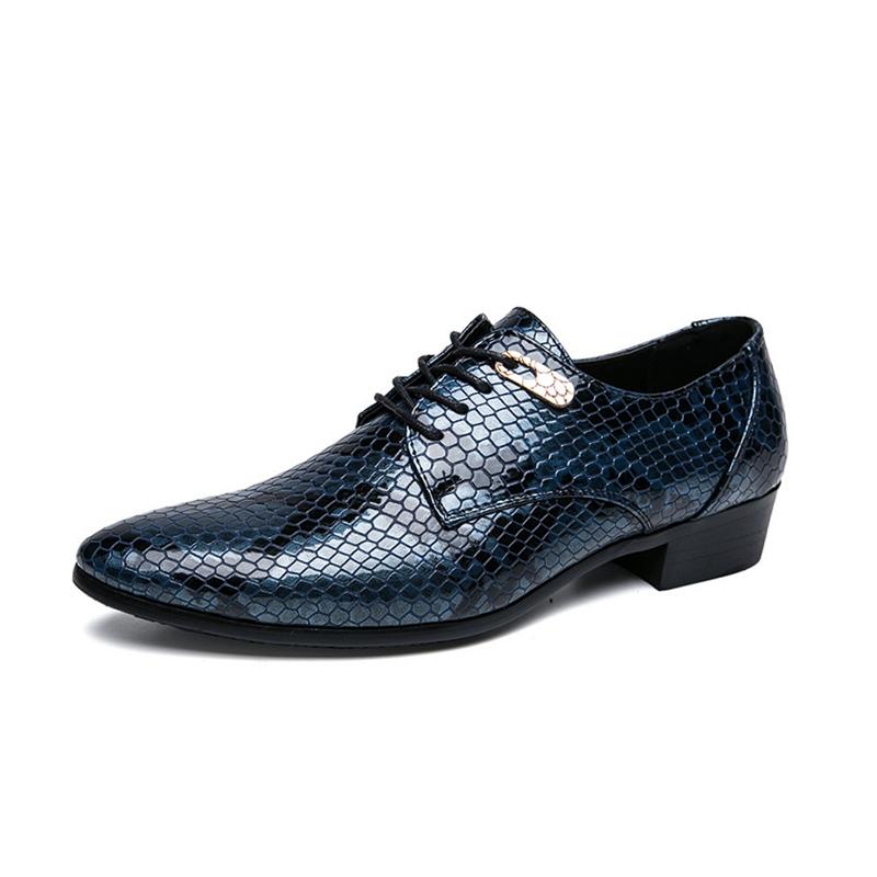 opp france Classic Snakeskin Pattern Business Oxfords