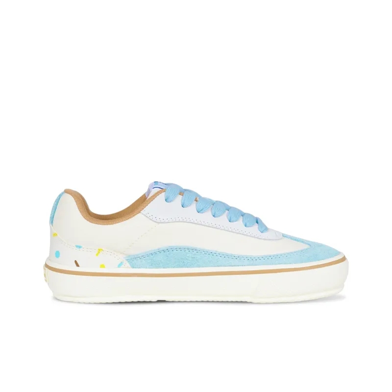Opp France Cute Unisex Casual Shoes With Off White And Blue Stitching