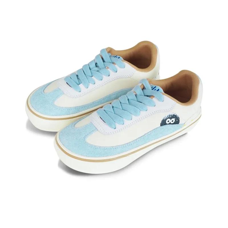 Opp France Cute Unisex Casual Shoes With Off White And Blue Stitching