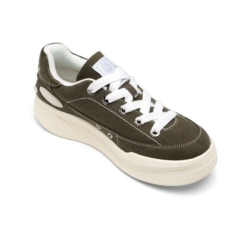 Opp France Dark Green Canvas Trendy Shoes All-match Men’s And Women’s Casual Sneakers