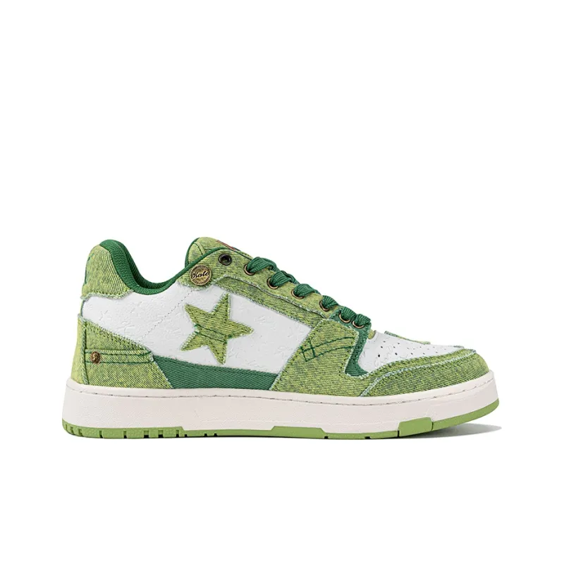 Opp France Green And White Lace Up Trendy Star Casual Shoes For Both Men And Women