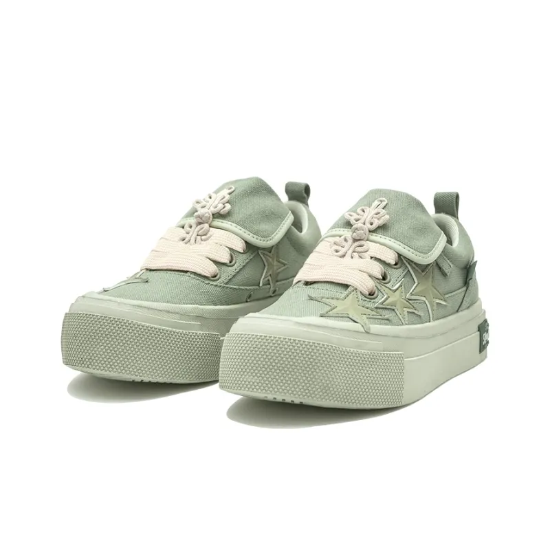 Opp France Green Canvas Star Fashion Unisex Casual Shoes