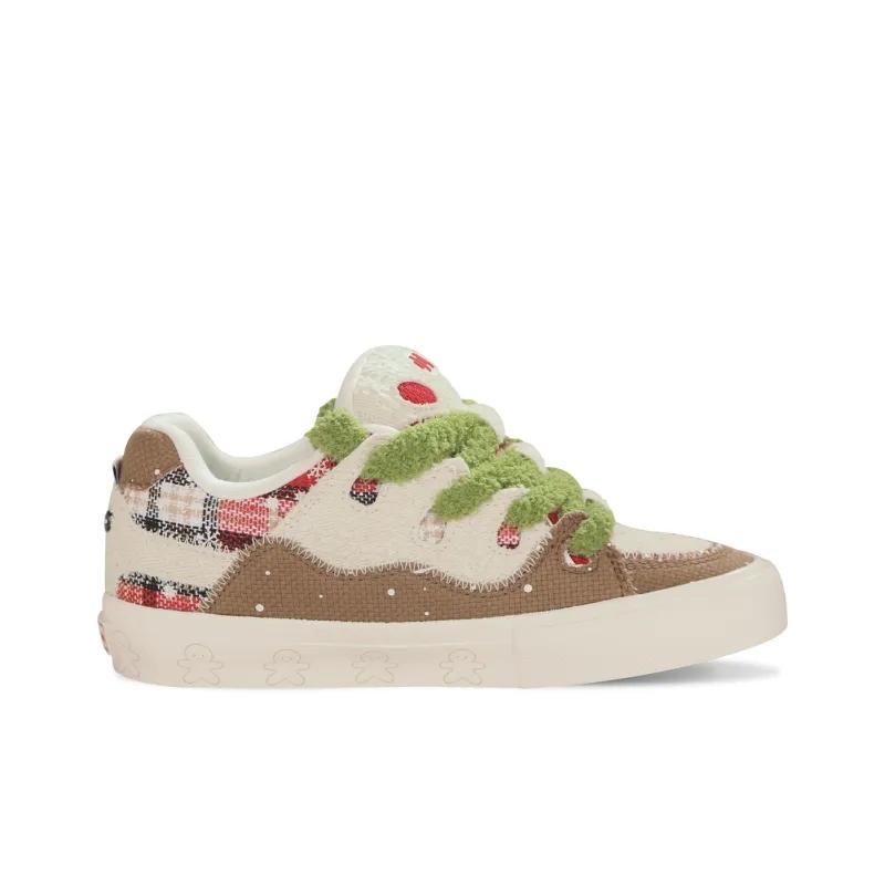 Opp France Green Christmas Color Matching Unisex Casual Shoes