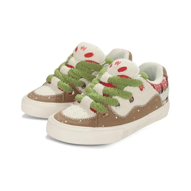 Opp France Green Christmas Color Matching Unisex Casual Shoes