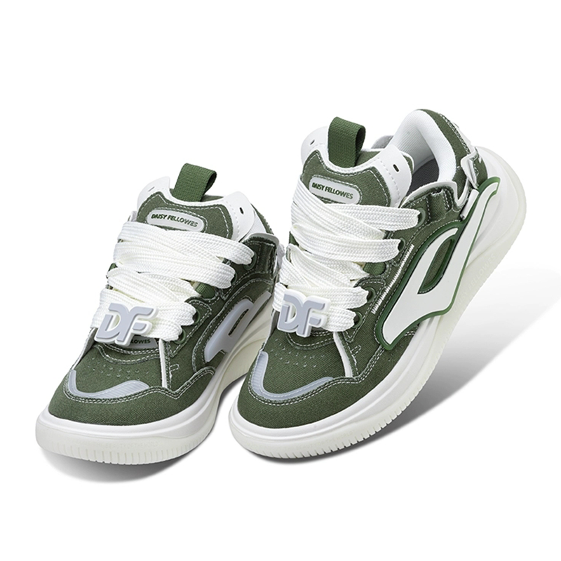 Opp France Green Lightweight Breathable Coarse Lace Casual Shoes For Men And Women