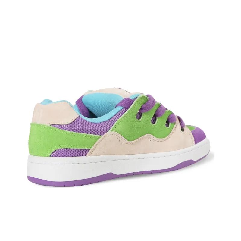 Opp France Green Purple Patchwork Lace Up Fashionable Unisex Casual Shoes