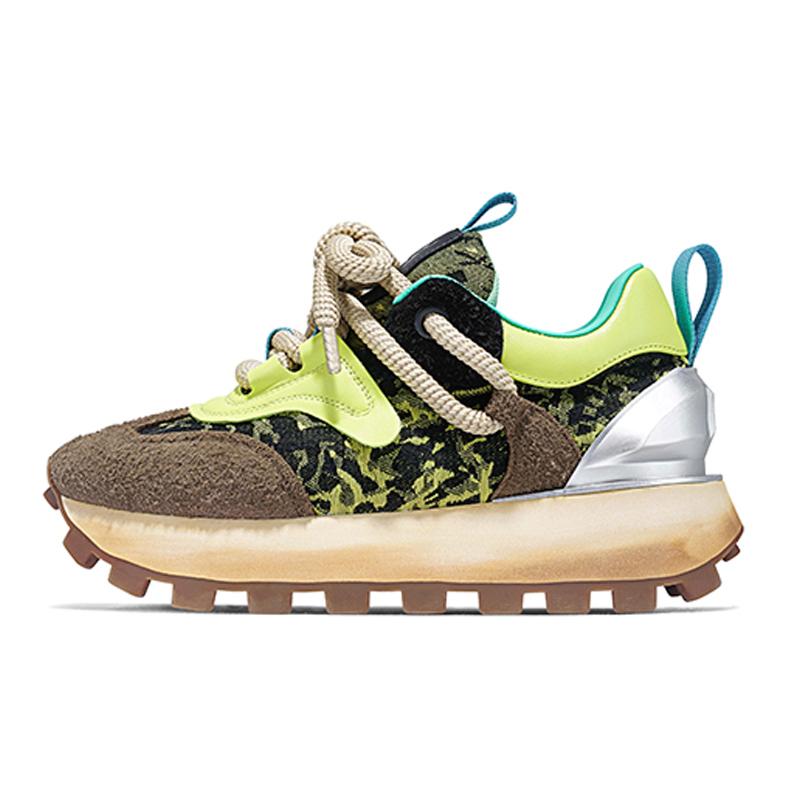 opp france Green temperament gradient trendy shoes thick soled versatile casual shoes for both men and women