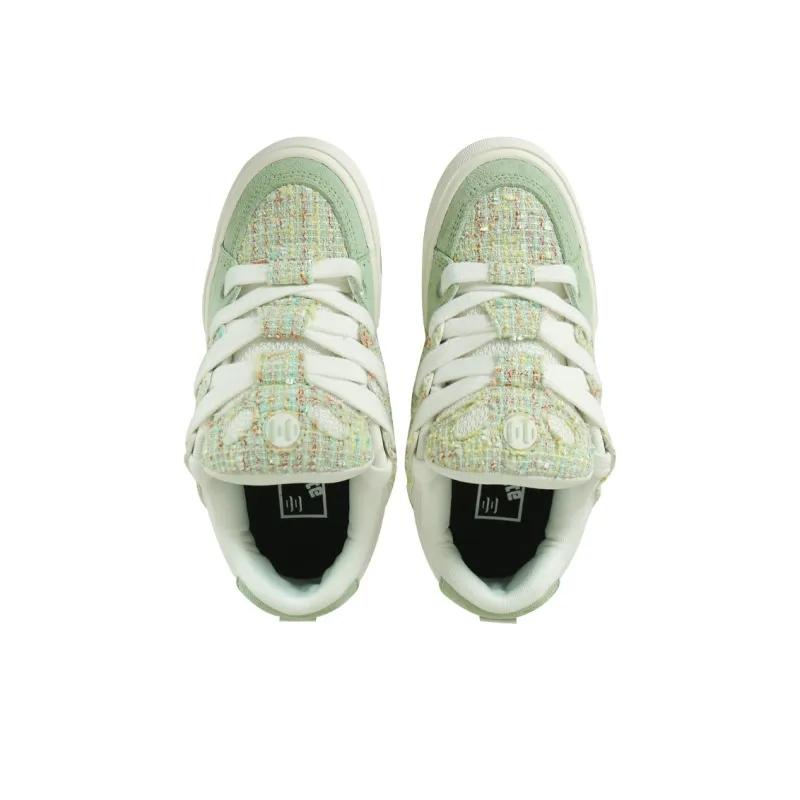 Opp France Green White Small Fragrant Fashionable Unisex Casual Shoes