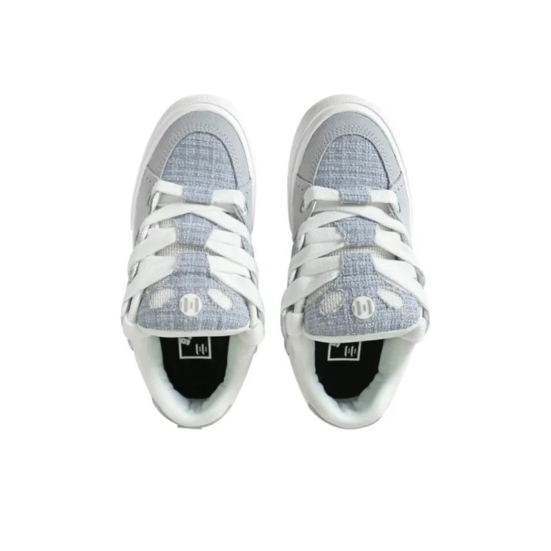 Opp France Grey And White Small Fragrant Fashionable Unisex Casual Shoes