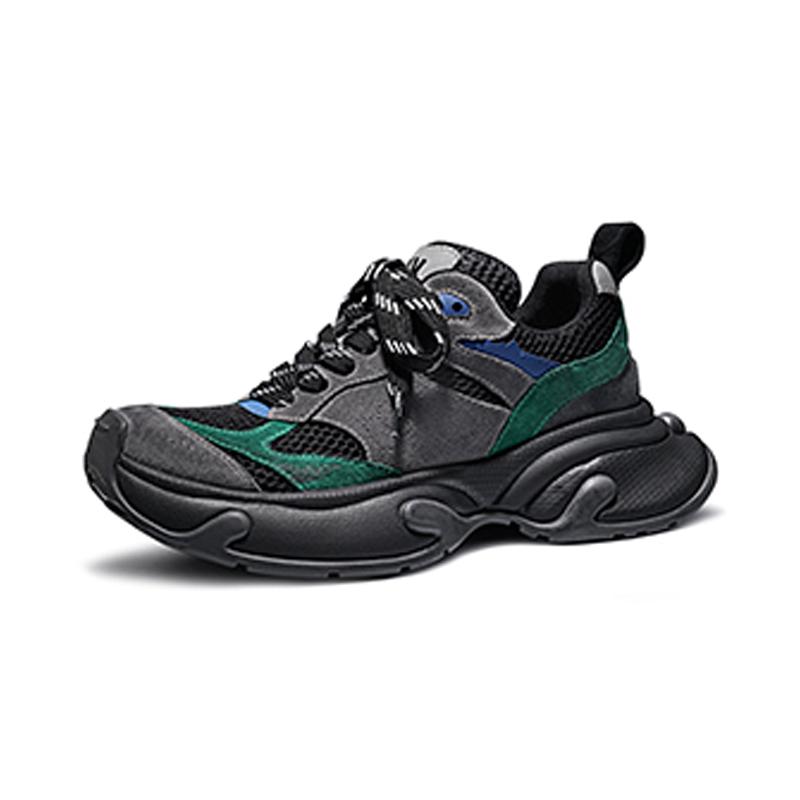 Opp France Grey Green Cool And Breathable Versatile Men’s Dad Shoes With Thick Soles Niche Casual Shoes