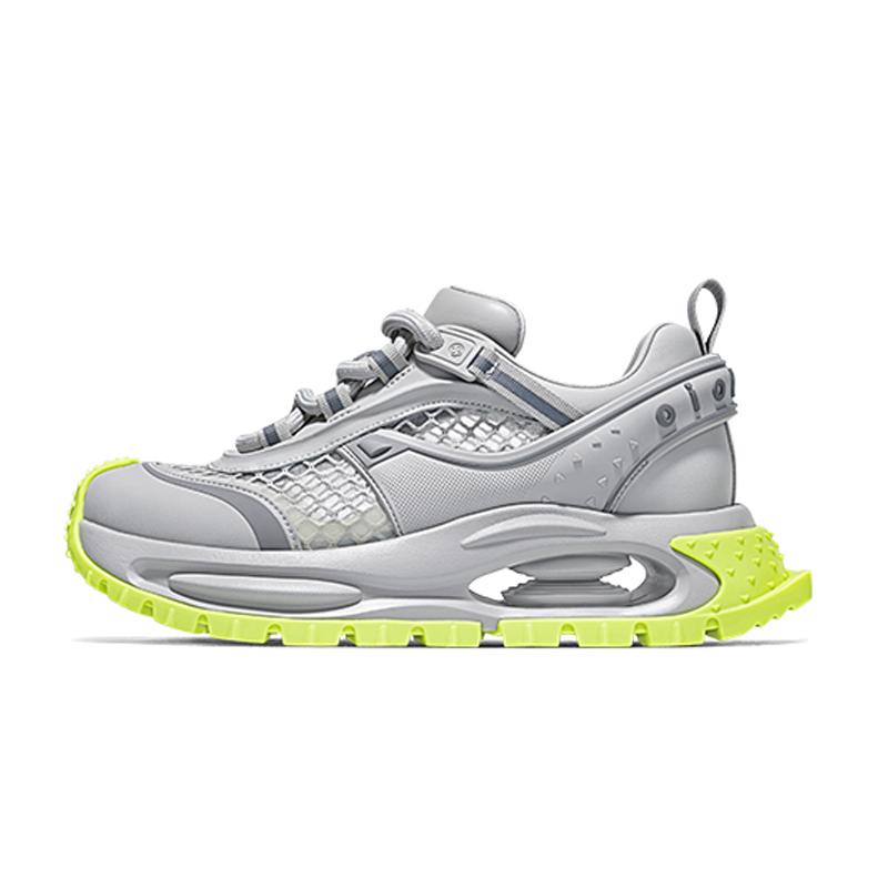 opp france Grey spring thick sole versatile unisex summer breathable sports and leisure shoes