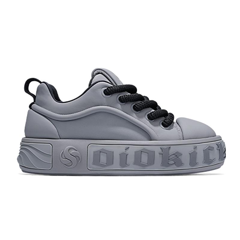 Opp France Grey Summer Ice Casual Men’s And Women’s Thick Soled Height Increasing Board Shoes
