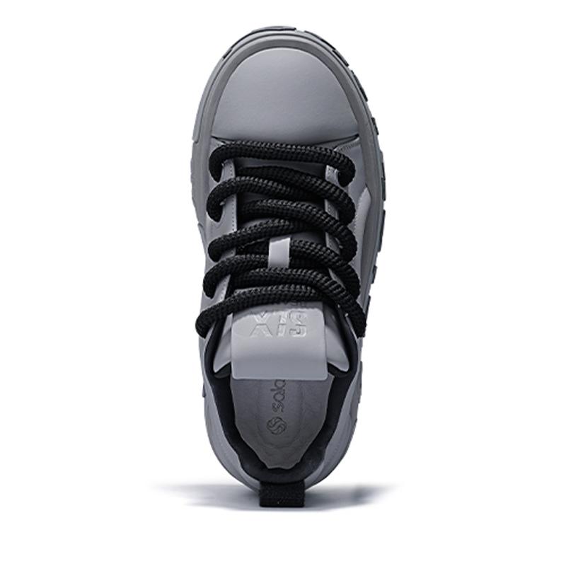 Opp France Grey Summer Ice Casual Men’s And Women’s Thick Soled Height Increasing Board Shoes