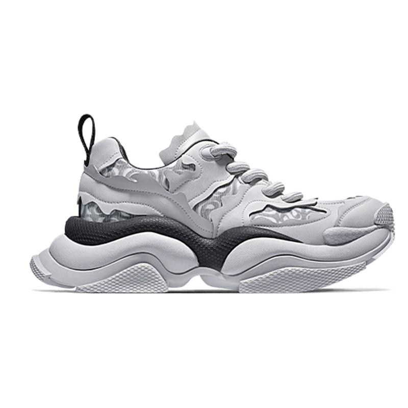 Opp France Grey Summer Print Dad Shoes Trendy Brand Breathable Couple Retro Versatile Men’s And Women’s Casual Shoes