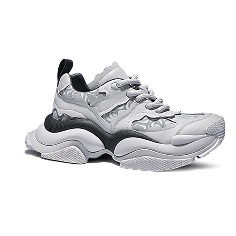 Opp France Grey Summer Print Dad Shoes Trendy Brand Breathable Couple Retro Versatile Men’s And Women’s Casual Shoes