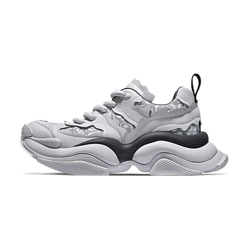 opp france Grey summer print dad shoes trendy brand breathable couple retro versatile men’s and women’s casual shoes