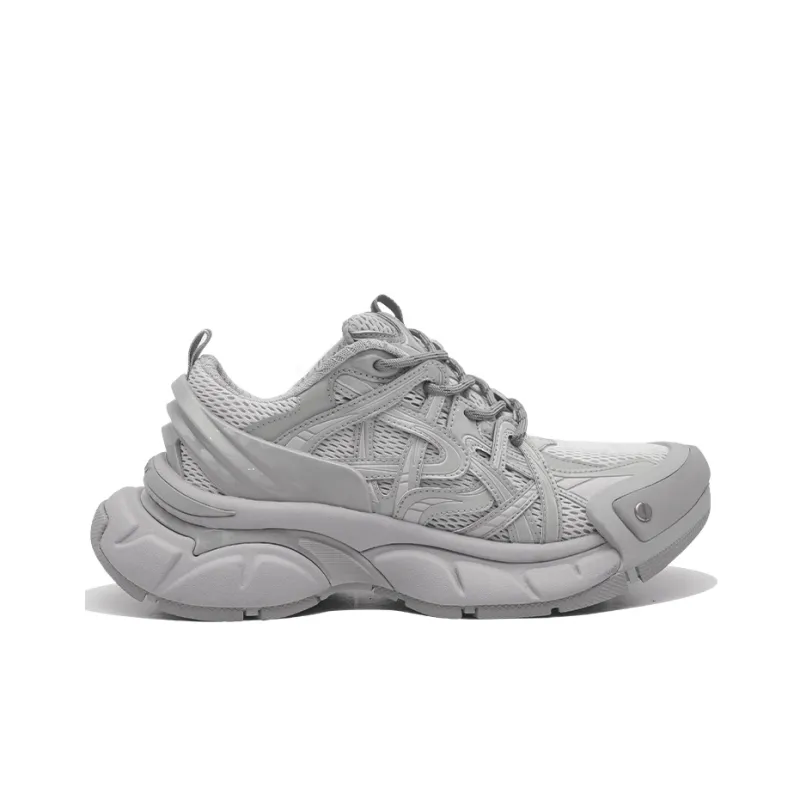 Opp France Grey Thick-soled Breathable Sports Shoes For Men And Women