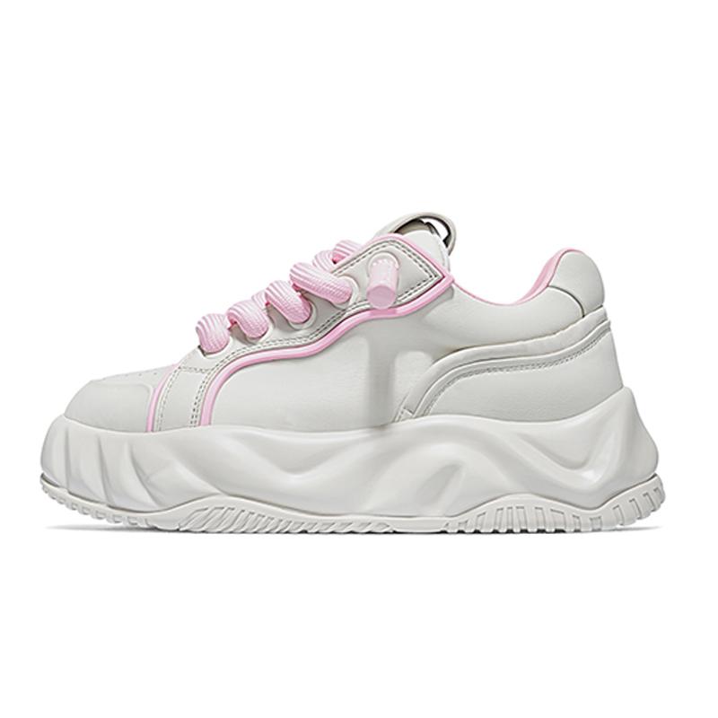 opp france grey versatile unisex thick soled low top bread shoes niche casual shoes