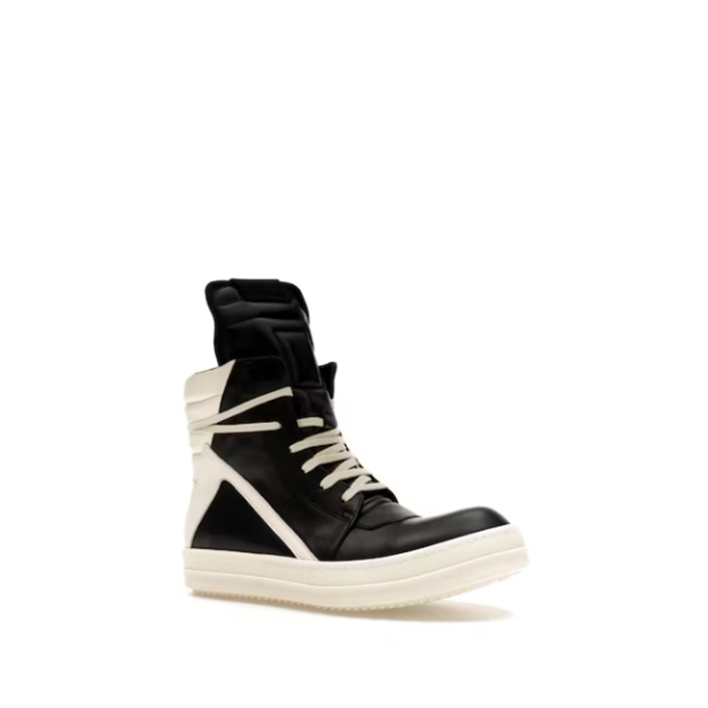 Opp France High-top Genuine Leather Black And White Color Matching Unisex Casual Shoes