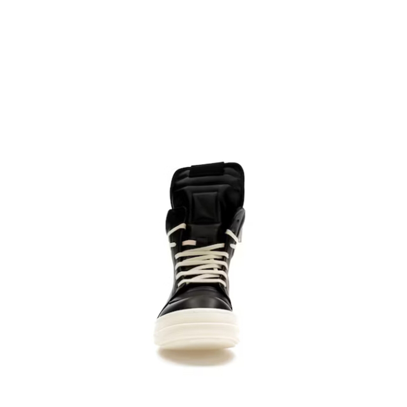 Opp France High-top Genuine Leather Black And White Color Matching Unisex Casual Shoes