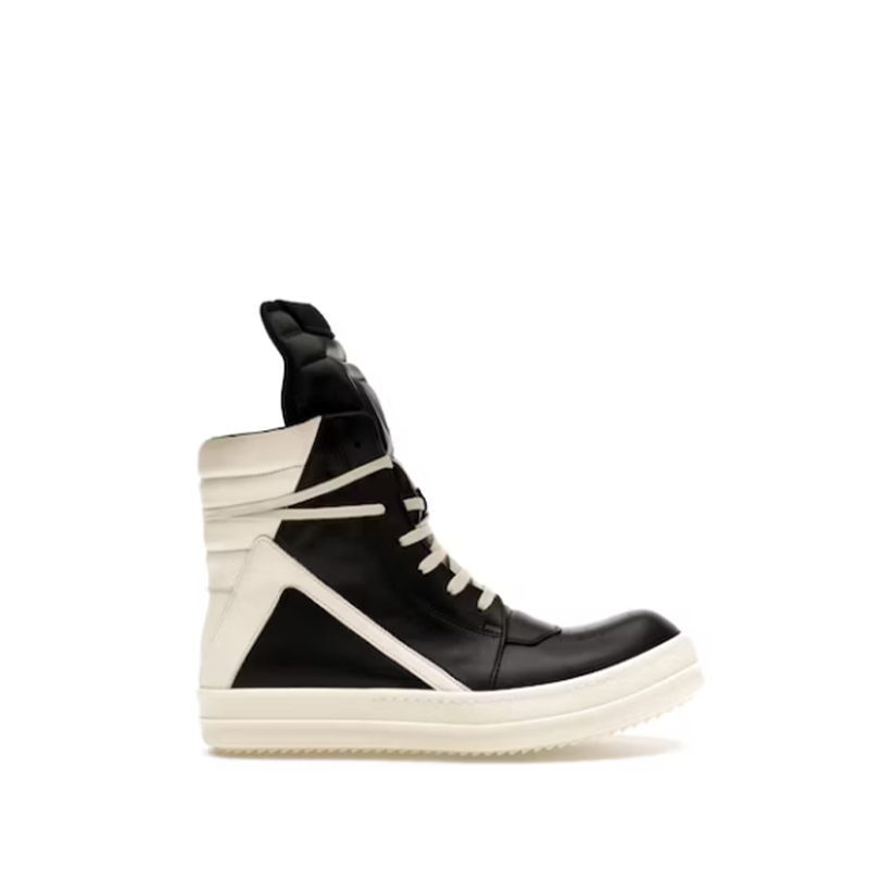 opp france High-top genuine leather black and white color matching unisex casual shoes