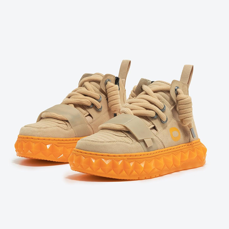 Opp France High-top Thick-soled Man’s Casual Shoes Khaki