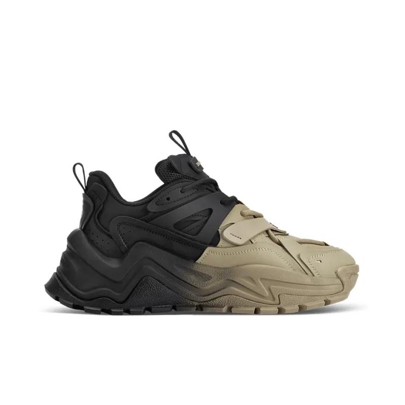 Opp France Khaki Black Thick Sole Height Increasing Retro Sports And Casual Shoes For Men And Women