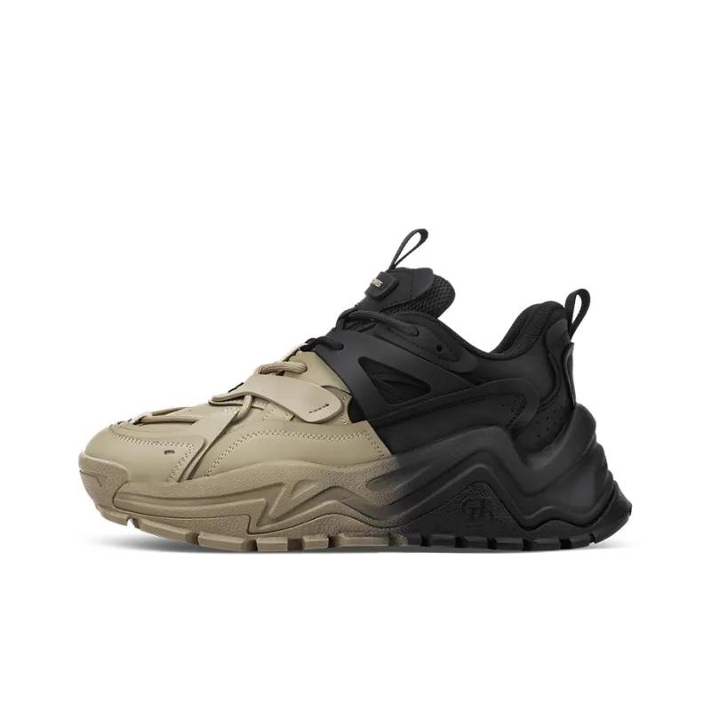 opp france Khaki black thick sole height increasing retro sports and casual shoes for men and women