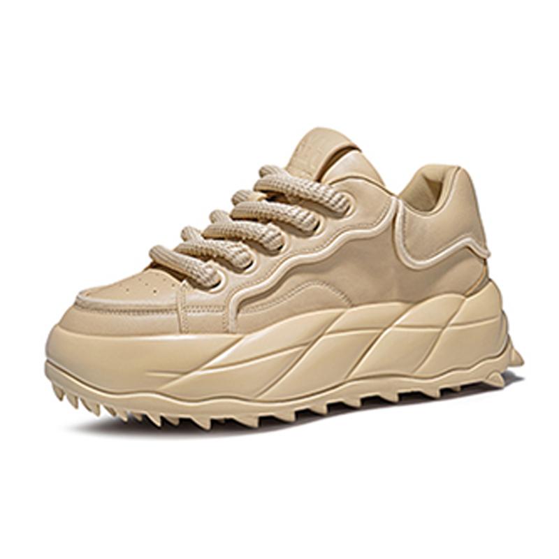 Opp France Khaki Dad Shoes Men’s Versatile Height Increasing Anti Slip Casual Bread Shoes