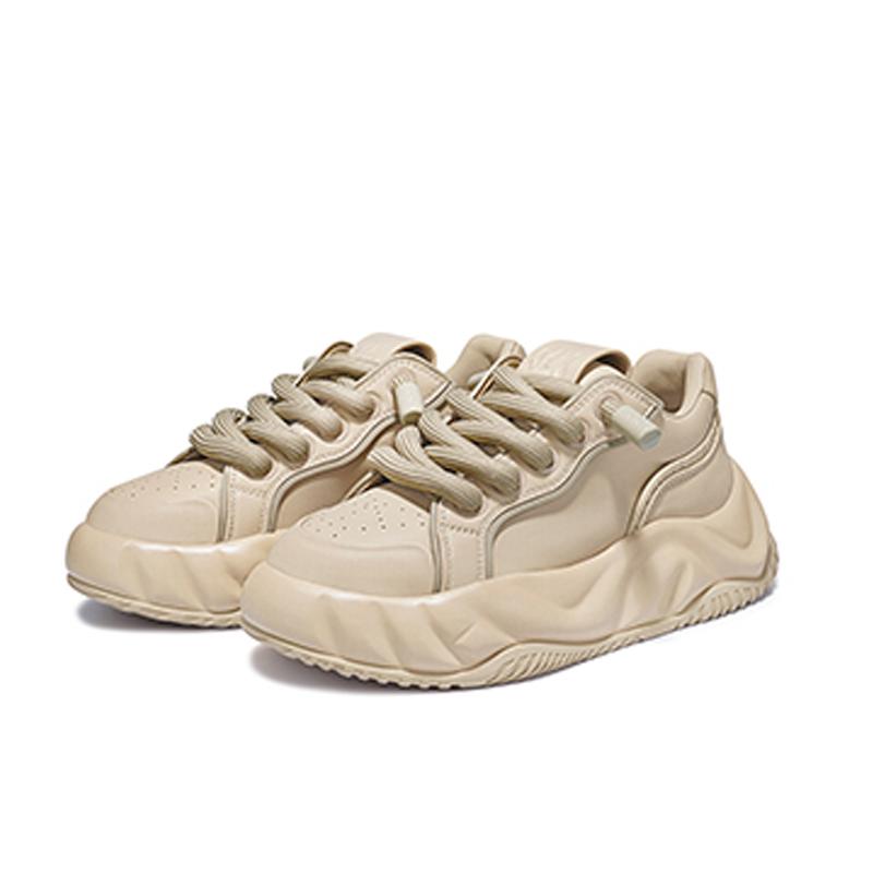 Opp France Khaki Versatile Men’s Thick-soled Low-top Bread Shoes Niche Casual Shoes