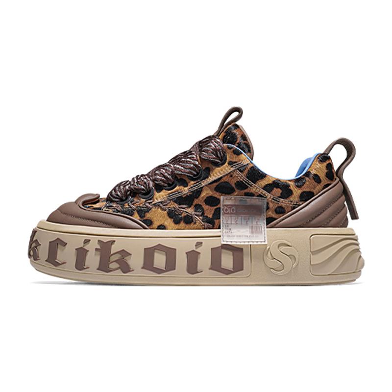 opp france Leopard print thick-soled casual shoes versatile height-enhancing sneakers for men and women