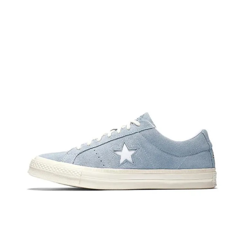opp france Light Blue suede lace-up star personality unisex casual shoes
