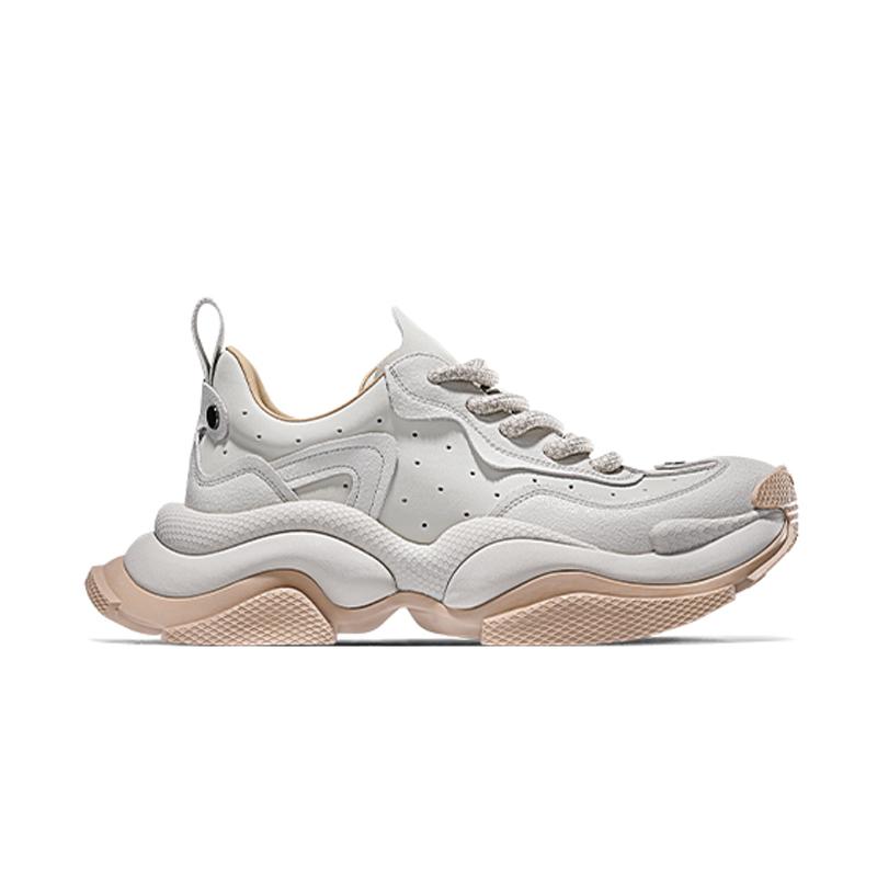 Opp France Light Gray Summer Breathable Niche Trendy Brand Thick Soled Dad Shoes Unisex Versatile Casual Shoes